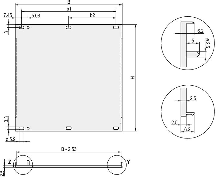 פנל אלומיניום מסוכך למארז 19 אינץ SCHROFF 3U 20848-047
